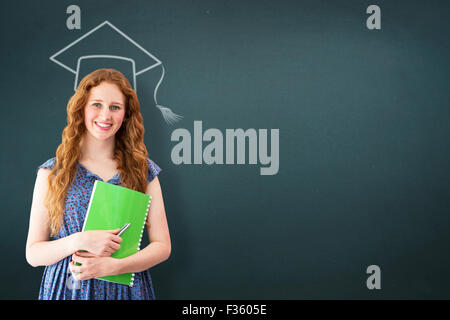 Immagine composita di felice studente Foto Stock