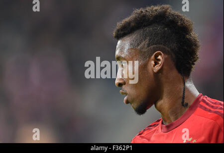 Monaco di Baviera Kingsley Coman in azione durante la Champions League Gruppo F match Bayern Munich vs Dinamo Zagreb a Monaco di Baviera, Germania, il 29 settembre 2015. Monaco ha vinto 5:0. Foto: Andreas Gebert/dpa Foto Stock