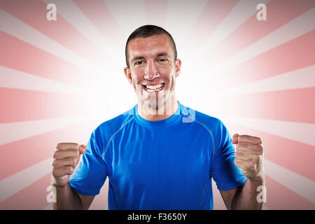 Immagine composita del ritratto di felice giocatore di rugby Foto Stock