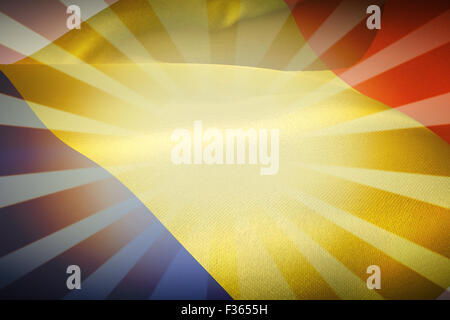 Immagine composita di ritagliata bandiera rumena Foto Stock