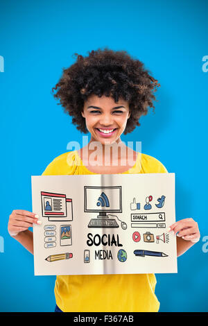 Immagine composita dei social media doodle Foto Stock