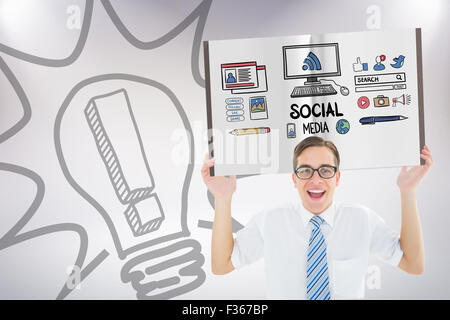 Immagine composita dei social media doodle Foto Stock