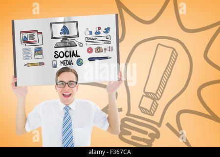 Immagine composita dei social media doodle Foto Stock