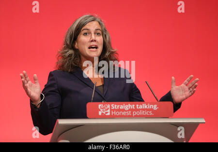 Brighton, Regno Unito. 30 Settembre, 2015. Heidi Alexander Mp ombra il Segretario di Stato per la salute del lavoro conferenza di partito 2015 Il Centro di Brighton, Brighton, Inghilterra 30 settembre 2015 risolve il Labour Party Conference 2015 presso il Centro di Brighton, Brighton, Inghilterra Credito: Allstar Picture Library/Alamy Live News Foto Stock