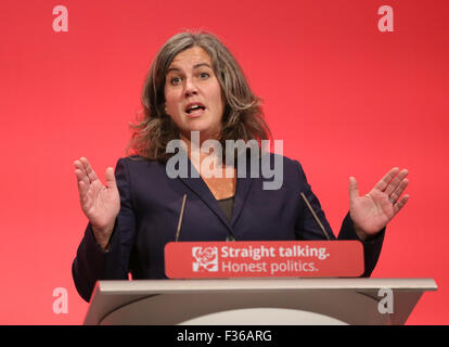 Brighton, Regno Unito. 30 Settembre, 2015. Heidi Alexander Mp ombra il Segretario di Stato per la salute del lavoro conferenza di partito 2015 Il Centro di Brighton, Brighton, Inghilterra 30 settembre 2015 risolve il Labour Party Conference 2015 presso il Centro di Brighton, Brighton, Inghilterra Credito: Allstar Picture Library/Alamy Live News Foto Stock