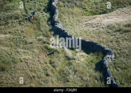 Tre picchi di ciclocross 2015, Yorkshire Dales, UK. Foto Stock