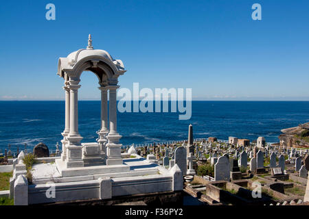 Cimitero di Waverley affacciato sul Mare di Tasman Oceano Pacifico Sydney New South Wales NSW Australia Foto Stock