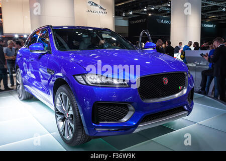 Jaguar F-ritmo SUV Perfomance presso la IAA International Motor Show 2015 Foto Stock