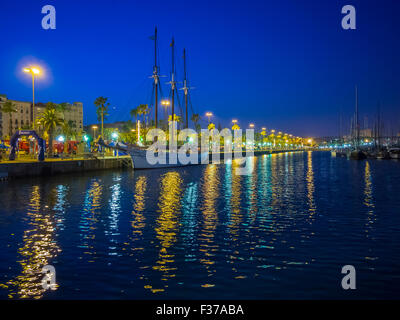 Nave museo nel Port Vell, Museu Maritim de Barcelona, ​​Museum Maritim, Barcellona, ​​Catalonia, Spagna Foto Stock