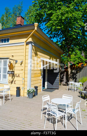 Cafe, Luostarinmäen käsityöläismuseo, artigianato Luostarinmäki museum, Turku, Finlandia Foto Stock