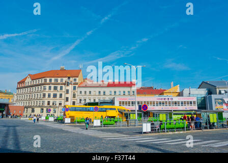 Autobuseve nadrazi, principale a lunga distanza stazione degli autobus Florenc, Praga, Repubblica Ceca Foto Stock