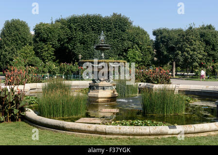 Fontana nel Volksgarten, Vienna, Austria, il patrimonio mondiale Foto Stock