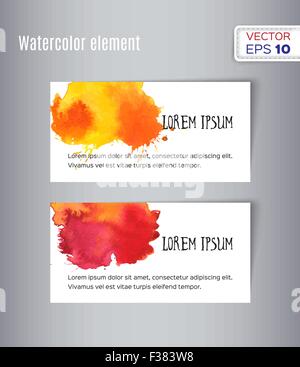 Disegnato a mano carta acquerello Illustrazione Vettoriale