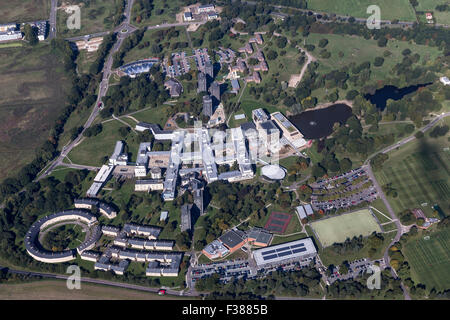 Vista aerea dell'Università di Essex, WIVENHOE MOSTRA IL CAMPUS e alloggi Foto Stock