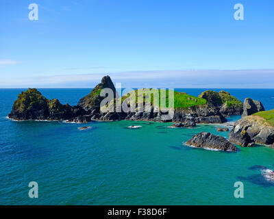 Kynance Cove, Lizard Riserva Naturale Nazionale, penisola di Lizard, Cornwall, Regno Unito Foto Stock