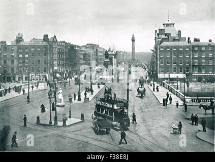 Sackville Street & O'Connell Bridge Circa 1902 Foto Stock