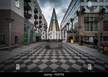 Architettura moderna a Medborgarplatsen e in Sodermalm, Stoccolma, Svezia. Foto Stock