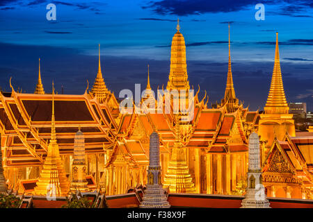 Bangkok, Thailandia presso il Tempio del Budda di smeraldo e Gran Palazzo. Foto Stock