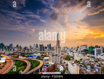 Bangkok, Thailandia skyline della città del Distretto di Ratchathewi. Foto Stock