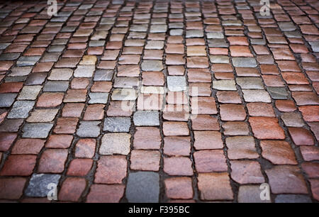 Pavimentazione in old Tallinn Foto Stock