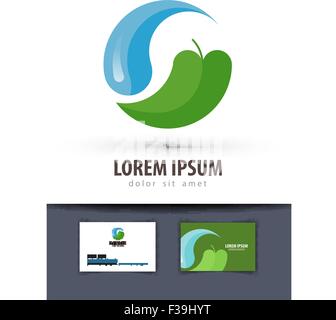 Vettore di ecologia logo design modello. ambiente o icona della natura Illustrazione Vettoriale