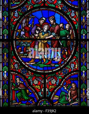 La Cattedrale di St Patrick finestra occidentale Foto Stock