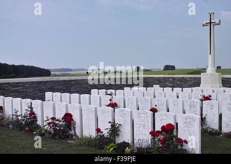 Numero 3 Serre Road Commonwealth War Graves Commissione cimitero sulla Battaglia delle Somme battlefield in Francia Foto Stock