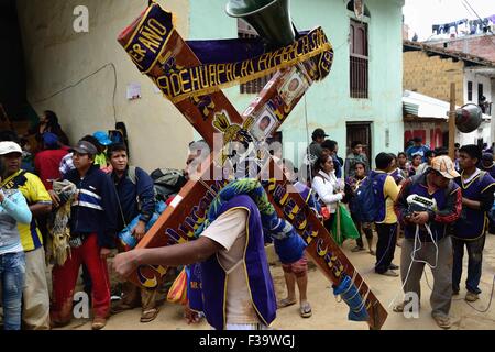 Pellegrini -Señor de Cautivo Ayabaca Affitto peregrinazio in Ayabaca Affitto . Dipartimento di Piura .PERÙ Foto Stock