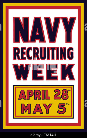 Vintage la Prima Guerra Mondiale la propaganda poster. Foto Stock