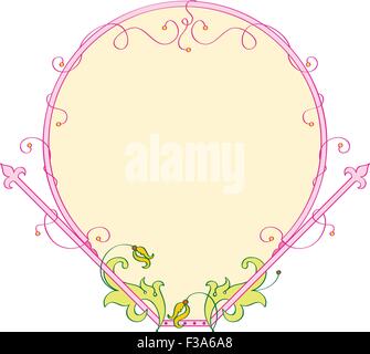 Design della scheda fiore artistiche Arte vettoriale Illustrazione Vettoriale