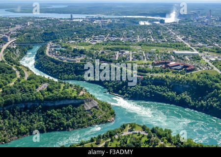 Vista aerea del Niagara Falls, Ontario, Canada Foto Stock