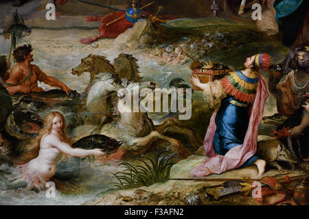 Allegoria sull'abdicazione dell Imperatore Carlo V A BRUXELLES 1630 Frans Francken 1581 - 1642 belga fiamminga del Belgio ( dettaglio ) Foto Stock