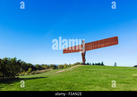 L Angelo della scultura del Nord di Antony Gormley, Gateshead, Tyne and Wear, North East England, Regno Unito Foto Stock