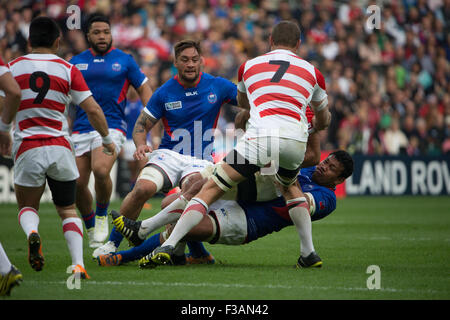 Stadium MK, Milton Keynes, Regno Unito. 3° OTT 2015. Coppa del Mondo di Rugby 2015 corrispondono 24 - Samoa V Giappone. Credito: Chris Yates/Alamy Live News Foto Stock