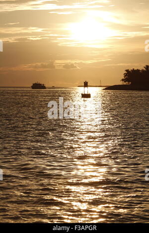 Sunset Celebration off Mallory Square, Key West Florida Foto Stock