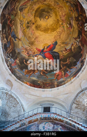 Interno della cupola, Duomo di Pisa, Duomo e Piazza dei Miracoli a Pisa, Toscana, Italia Foto Stock