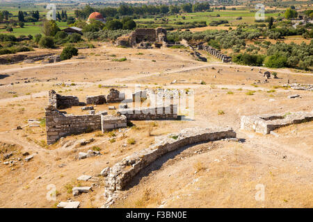 Mileto rovine, turco Mileto, angolo alto vista panoramica, Turchia Foto Stock