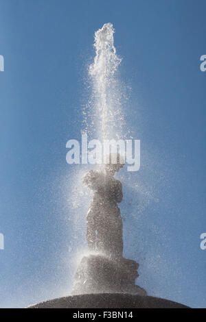 Sansone Fontana al Premysl Otakar II Square in Ceske Budejovice, Boemia del Sud, Repubblica Ceca. Foto Stock