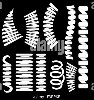 Serie di molle sagome Illustrazione Vettoriale