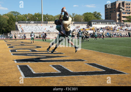 Emporia, Kansas 9-26-2015 Emporia State University del gioco del calcio. Foto Stock