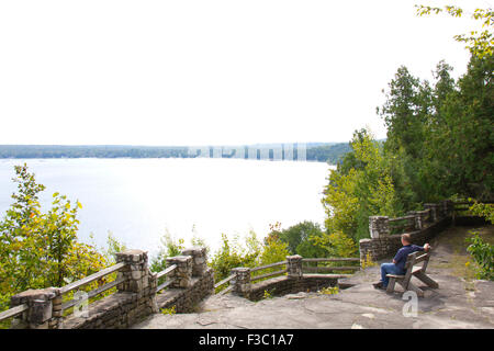 Stato della penisola vista parco di Green Bay, Door County, Wi Foto Stock