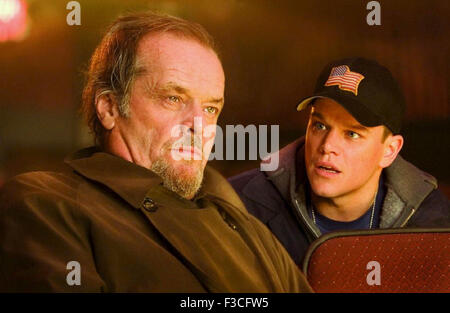 I DEFUNTI 2006 Warner Bros film con Jack Nicholson a sinistra e Matt Damon Foto Stock