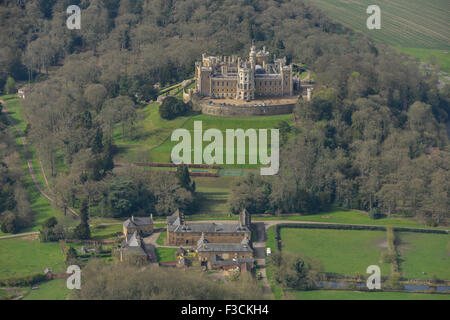 Fotografia aerea di Belvoir Castle, Leicestershire Foto Stock