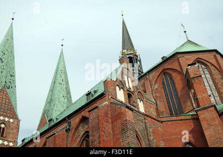 Lubecca, Germania, Marienkirche, Chiesa di Santa Maria Foto Stock