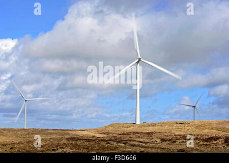 Le turbine eoliche a Whitelee per centrali eoliche, NEL REGNO UNITO la più grande fattoria eolica. Foto Stock