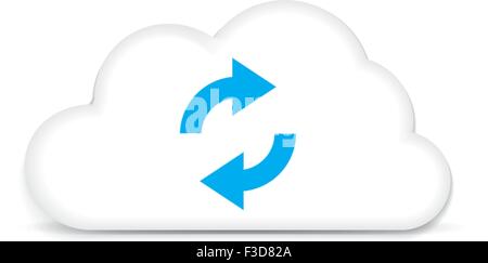 Questa immagine è un file vettore che rappresenta una nuvola di internet il concetto di backup. Illustrazione Vettoriale