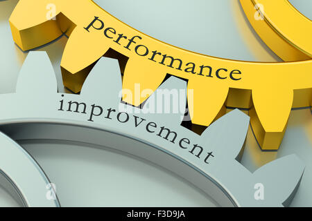 Miglioramento delle prestazioni concetto sulle ruote dentate Foto Stock