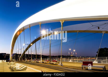 La città di Lione vicino al distretto di confluenza, Francia Foto Stock