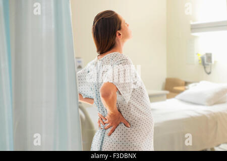 Donna incinta all'ospedale Foto Stock