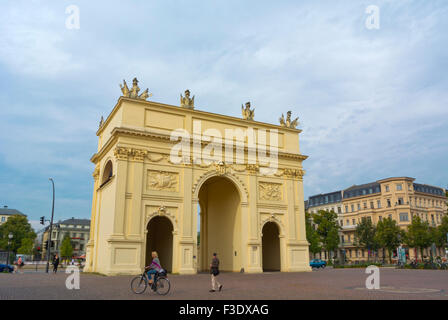 Branderburger Tor, la Porta di Brandeburgo (1770), Luisenplatz, Potsdam, nei pressi di Berlino, Germania Foto Stock